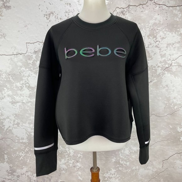 Bebe Long Sleeve Logo Crewneck  Sweatshirt XL NWT - Picture 9 of 9